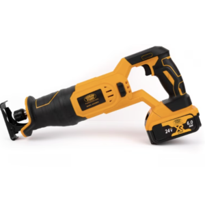 Fierastrau sabie cu 2 acumulatori 24V 5Ah 3300rpm Galben