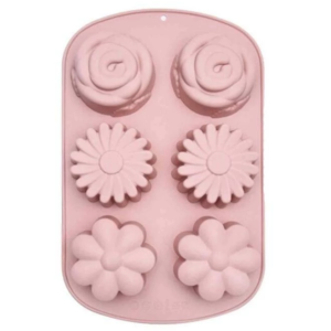 Forma din silicon pentru 6 briose modele diferit