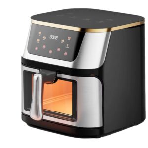 Friteuza cu aer cald Airfryer fara ulei ecran digital tactil functii de gatire presetate sertar cu geam transparent