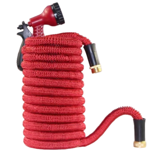 Furtun extensibil pentru gradina SUPER HOSE  25 FT = 7.5m Rosu