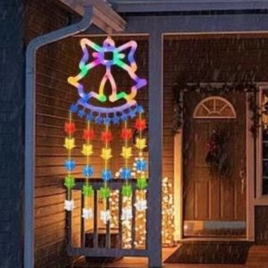 Ghirlanda luminoasa colorata tip CLOPOTEL lungime 160 cm cu 60LED alimentare la priza multicolor