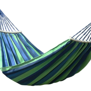 Hamac de gradina pentru o persoana multicolor 190x80 cm cu bara lemn 40 cm
