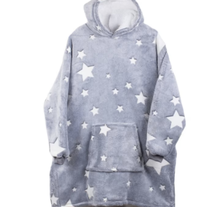 UB Hanorac patura cu gluga si maneci insertii fosforescente calduros si pufos buzunar spatios baietei