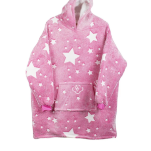 Hanorac patura cu gluga si maneci insertii fosforescente calduros si pufos buzunar spatios fetite