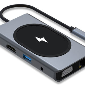 Hub cu 9 porturi diferite Q HU666 si incarcare wireless