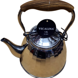 Ibric Ceai VL-9344 Vicalina ARGINTIU 1.0L cu Maner Lemn