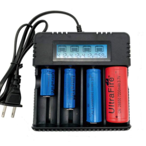 Incarcator HD-8992A cu DISPLAY 4 Acumulatori 4.2V Li-Ion 18650/26650 cu 4 Porturi la priza 220v