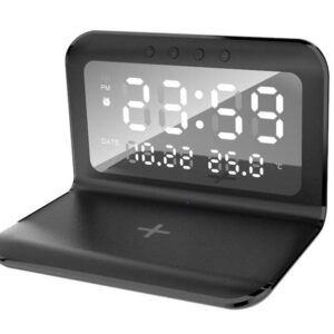 Incarcator Wireless 2 in 1 si Ceas cu Afisaj LED 168.4 x 119.2 x 19.2 mm