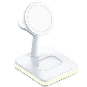 Incarcator Wireless 4 in 1 cu LED Model 991 pentru Telefon Ceas Casti