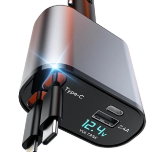 Incarcator auto Super Fast Charge Q9 5 in 1 de 120W 2 Cabluri