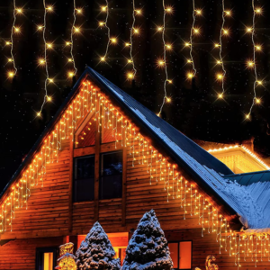 Instalatie 20 metri ALB CALD 500 LED tip turturi franjuri