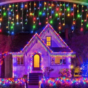 Instalatie 20 metri MULTICOLOR 500 LED tip turturi franjuri