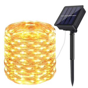 UB Instalatie solara 30 metri cu 300 LED fir CUPRU telecomanda ALB CALD 1500 21