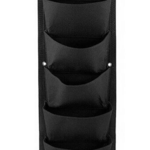 Jardiniera verticala neagra cu 6 buzunare material textil
