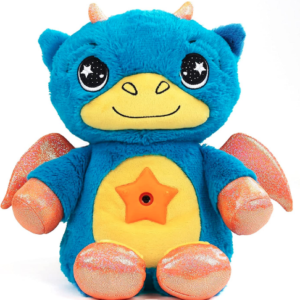 Jucarie Star Belly cu proiectie de stele tip lampa de veghe pentru copii ALBASTRU