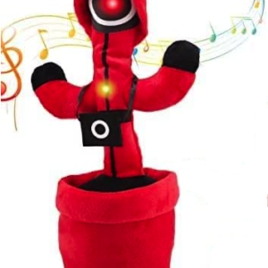 UB Jucarie interactiva tip cactus model Squid Game cu LED-uri Dansator Vorbitor Imita ROSU