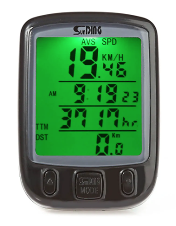 Kilometraj digital bicicleta SD 563A cu fir 25 functii afisaj temperatura ora comparator