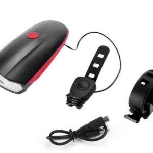 Kit 7588 lanterna pentru bicicletă cu Claxon reincarcabil prin USB