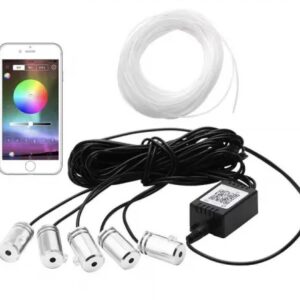 Kit Lumini ambientale auto 5 LED x 6 m neon RGB
