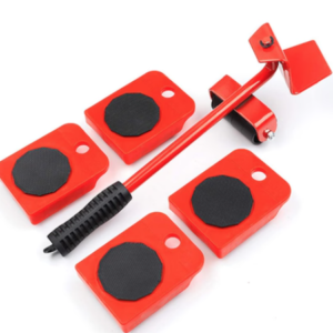 Kit Mutat Mobilier 4 Platforme cu roti si 1 Parghie metalica