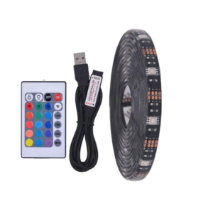 Kit banda LED RGB pentru TV lungime 3 m telecomanda inclusa