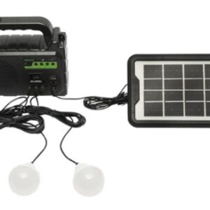 Kit solar GD-P30FM Radio cu lampa multifunctionala panou solar si 3 Becuri