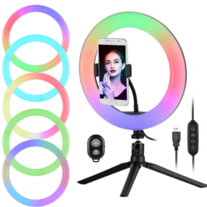Lampa Ring Light Circulara Led RGB 12"