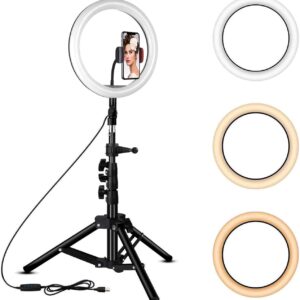 Lampa Ring Light LED 8" Circulara cu Lumina rece / naturala / calda