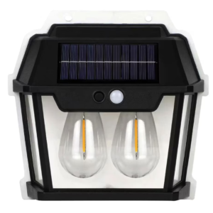 Lampa Solara de Perete Q D1522 Cu 2 becuri LED pentru exterior cu senzor de miscare si lumina