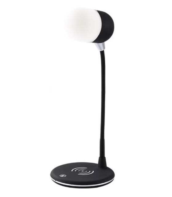 Lampa de birou cu incarcator wireless pentru telefon cu boxa bluetooth pliabila