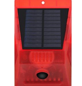Lampa solara cu alarma pentru protectie cu senzor de miscare telecomanda rosie