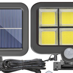 Lampa solara de perete Sl F120 6 x COB LED putere 25W 5000K cu panou solar senzor miscare Neagra