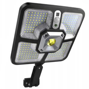 Lampa solara de perete cu senzor de miscare 220 LED COB 4 moduri iluminare