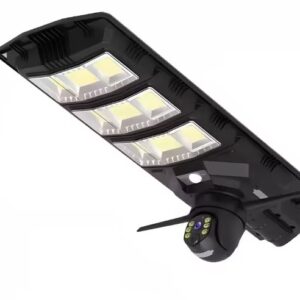 Lampa solara stradala 300W cu camera de supraveghere integrata si telecomanda negru