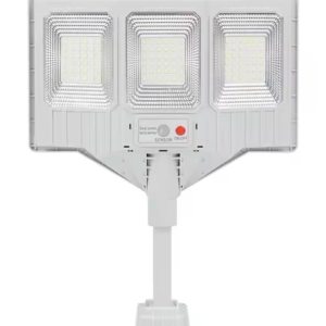 Lampa solara stradala cu telecomanda JG 703 cu 3 casete 108 LED 6000K senzor de miscare 100W