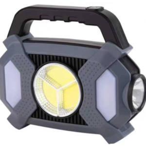 Lanterna LED reincarcabila cu panou solar maner si LED COB CERC