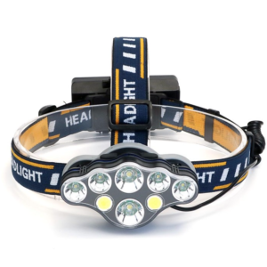 Lanterna de CAP 8 LED cu lumina alba si lumina rosie pentru presemnalizare