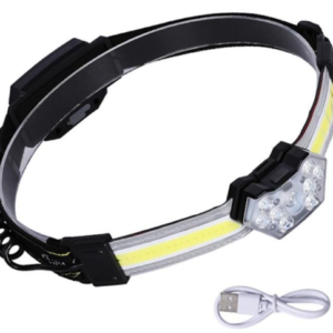 Lanterna de cap 1 COB plus 9 LED