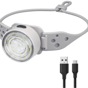 Lanterna de cap cu banda din Silicon Ajustabila cu Lumina Alba si Rosie