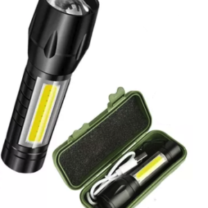 Lanterna de mana T6 C812 in cutie verde T630 cu led COB Lateral