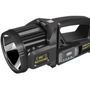 Lanterna de mana W5166 cu incarcare solara port tip C indicator baterie rotatie 360