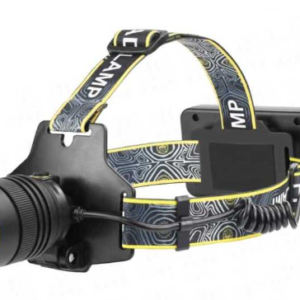 Lanterna frontala BL X4 cu LED acumulator detasabil Li ion cu incarcare la USB afisaj LCD baterie