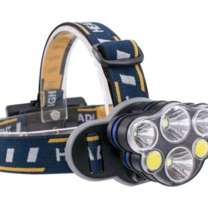 Lanterna frontala de cap 6 LED prindere pe cap RD C085 Negru Galben