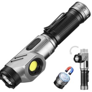 Lanterna tactica de mana YM F303 cu 2 surse de lumina si baza magnetica