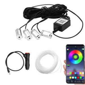 Lumina ambientala LED RGB fibra