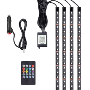 Lumini Ambientale RGB LED Cu Telecomanda Pentru Masina Q CD52