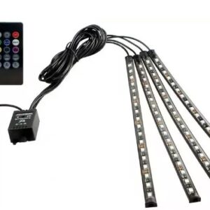 Lumini ambientale auto Q CD59 Kit interior LED RGB cu telecomanda Model 12 Led