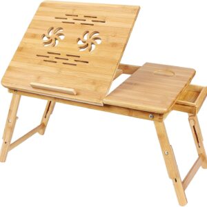 Masa pliabila din BAMBUS pentru laptop cu design Ergonomic