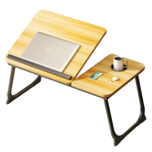 Masa pliabila pentru laptop cu suport pentru pahar reglabila pe inaltime 5 pozitii LEMN NATUR