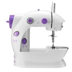 Masina de cusut portabila mini SM 202A cu 2 fire 2 viteze compacta